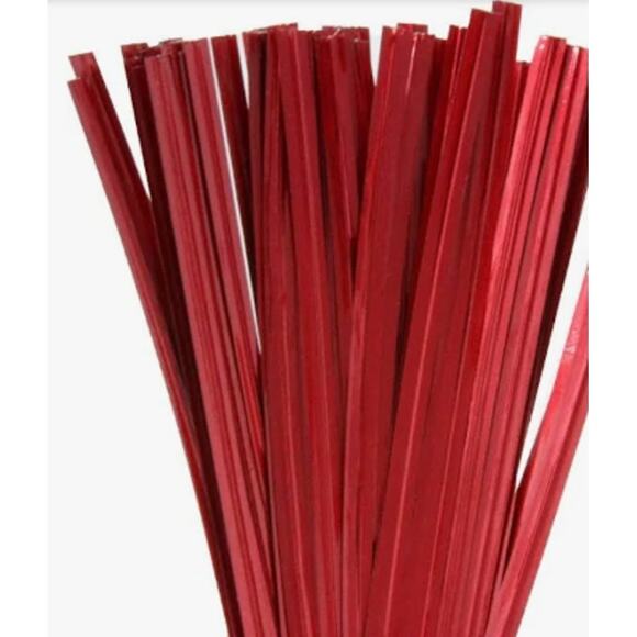 4000 Red Paper Twist Ties 12" x 5/32", Reusable, Wire Inside, Sturdy - Picture 2 of 10